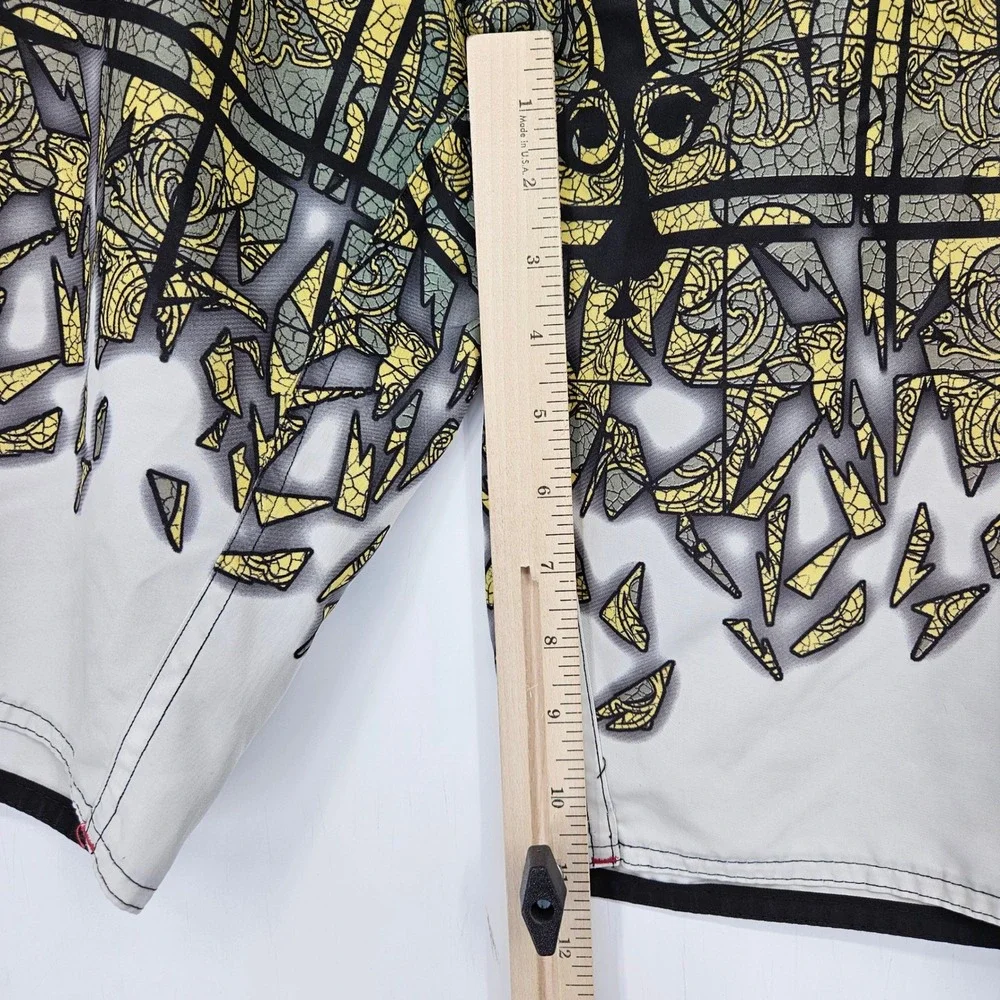 Vintage More Core Division MCD Board Shorts Mens 44 Cathedral Window Y2K